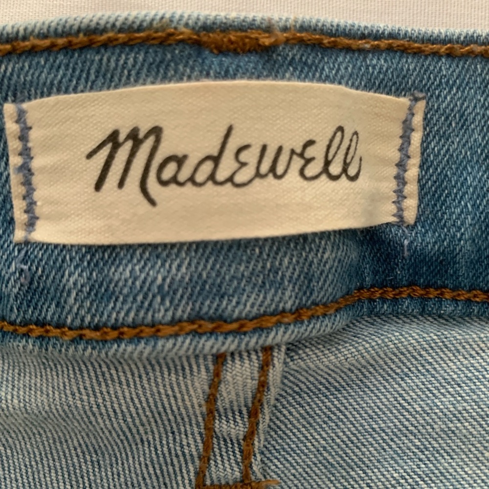Madewell Mid Rise Kick Out Crop Flare Jeans Blue 29 - Picture 2 of 10